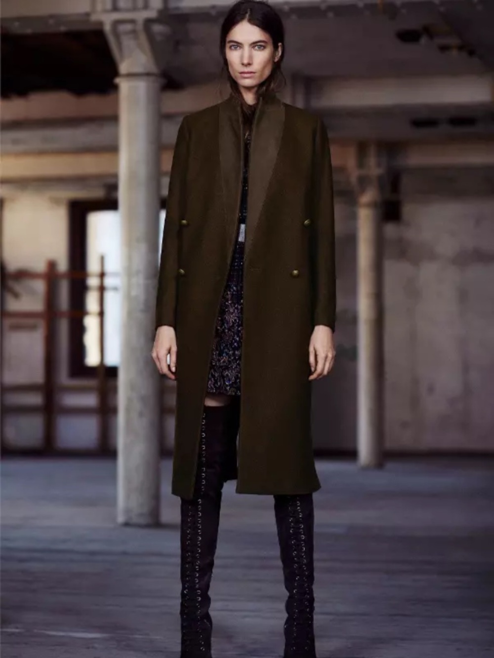 All Saints Una coat wool blend NWT Size 2